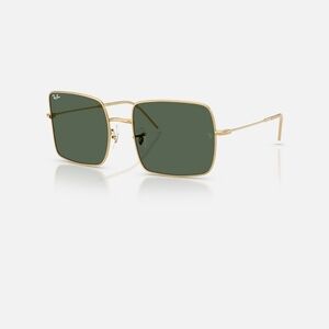 Ray-Ban Gold Frame Sunglasses with Green Lenses